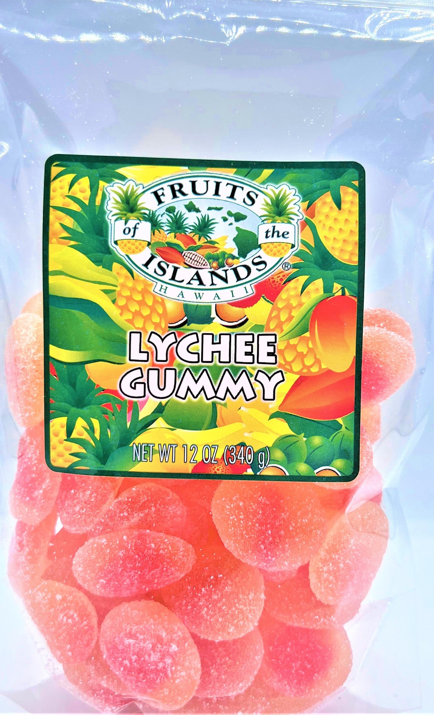 Lychee Gummi Candy 12oz (340g) Fruits of the Islands