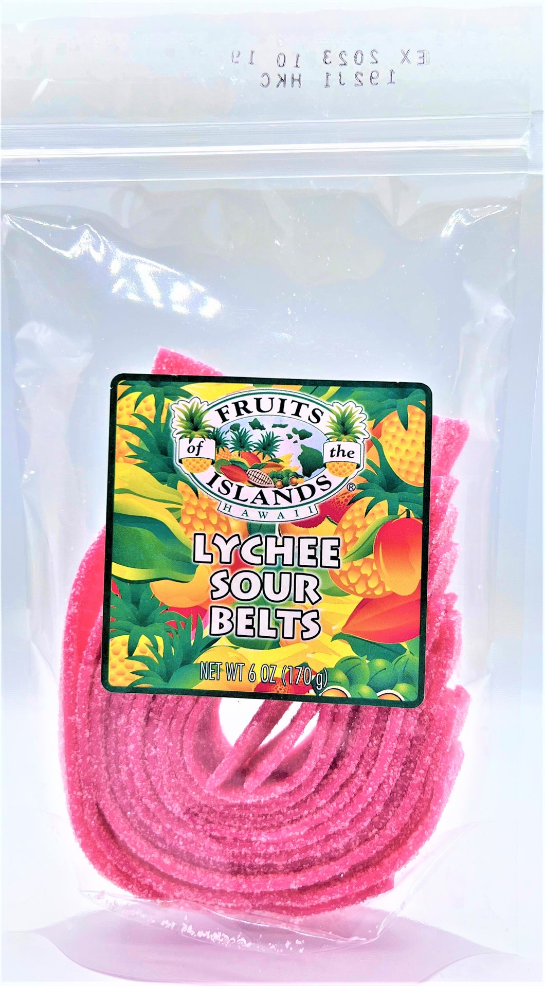 Lychee Sour Belts Candy Bag 6oz (170g)