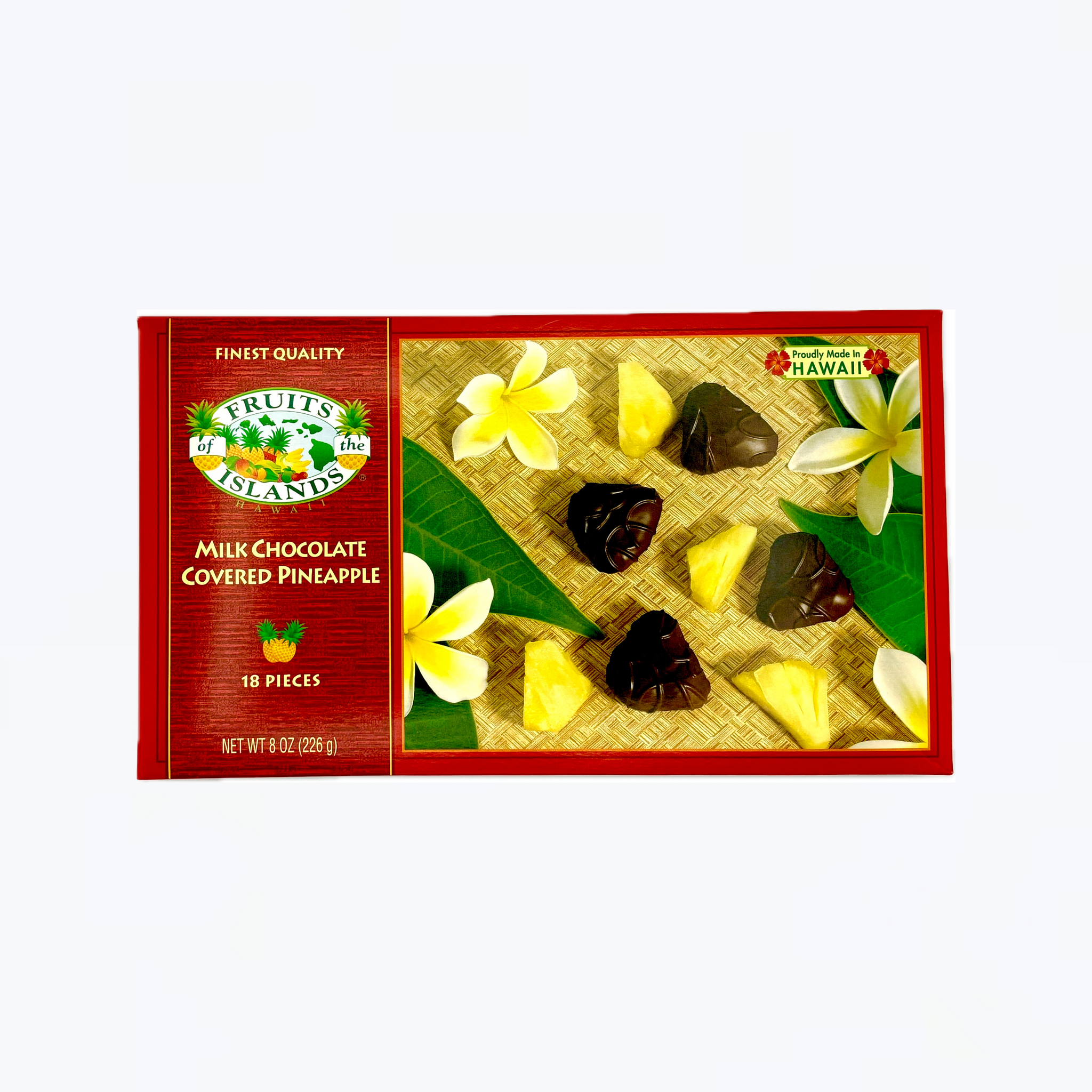 Milk Chocolate Covered Pineapple 18 Pieces – Fruits of the Islands Milk Chocolate Covered Pineapple 18 Pieces – Fruits of the Islands