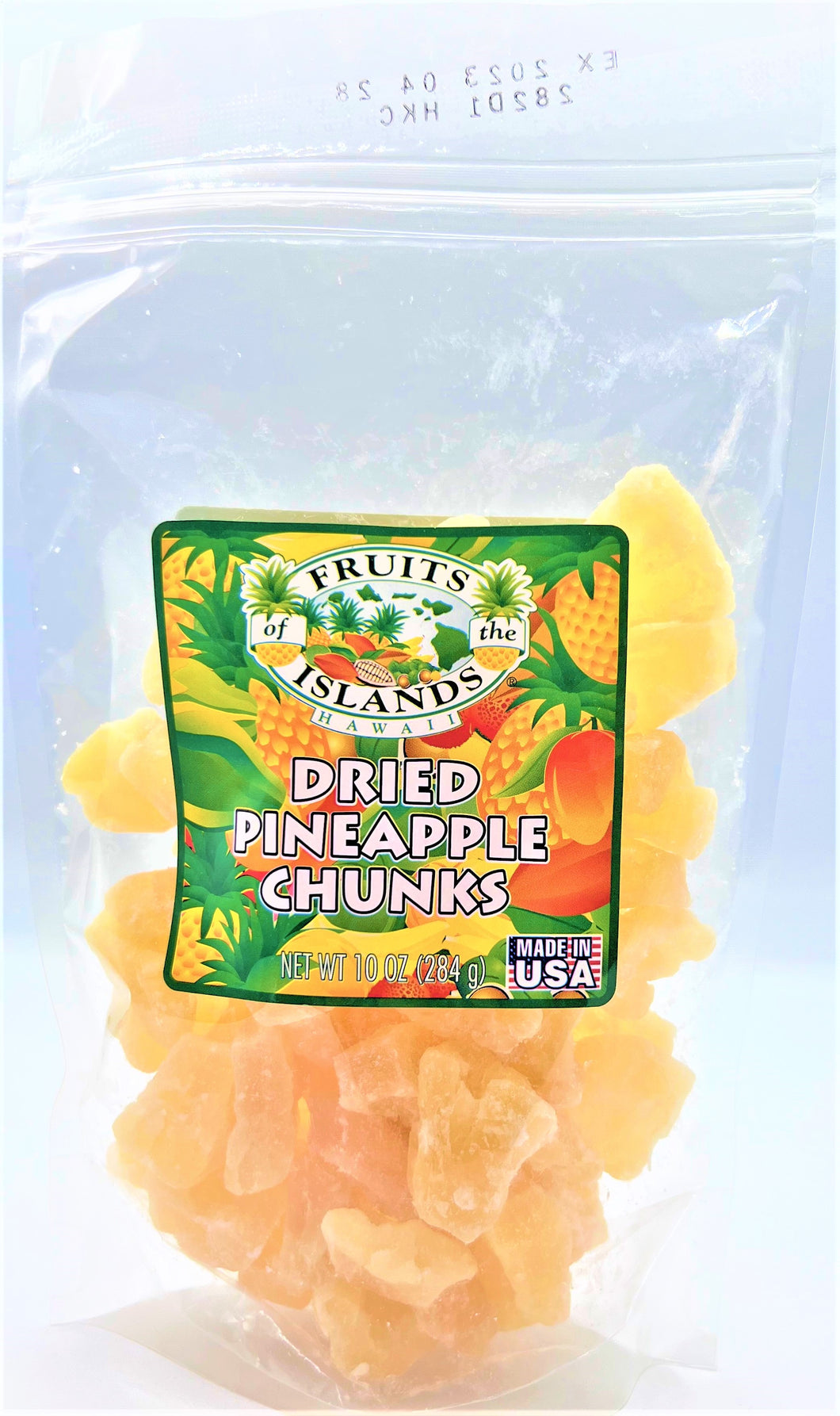 Dried Pineapple Chunks Bag 10oz (284g)