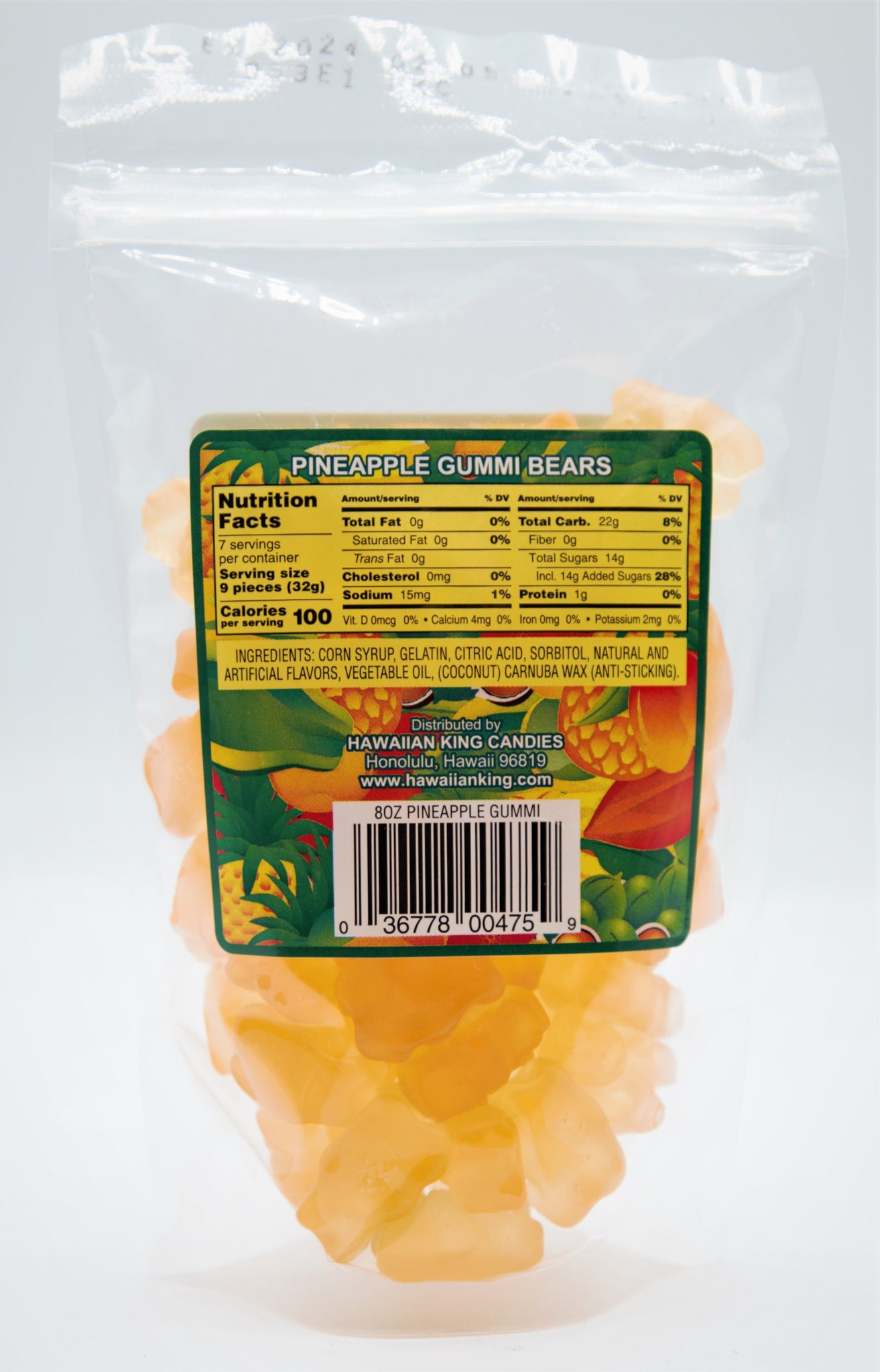 3D Pineapple Gummi Bag 5oz (141g) – Fruits of the Islands